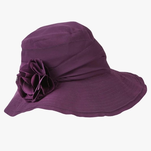 NWT JEANNE SIMMONS Womens Summer Hat with Bendable Wired Brim Purple main image 6